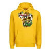 Lemon Cowhide Michigan map Premium Hoodie - RanaPortraitStore