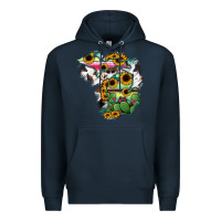 Navy Cowhide Michigan map Premium Hoodie - RanaPortraitStore