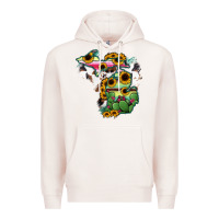 Pale Pink Cowhide Michigan map Premium Hoodie - RanaPortraitStore