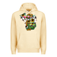 Cowhide Michigan Map Premium Hoodie | Teevron