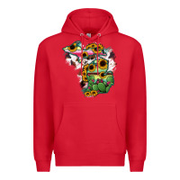Red Cowhide Michigan map Premium Hoodie - RanaPortraitStore