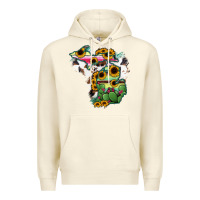Sandshell Cowhide Michigan map Premium Hoodie - RanaPortraitStore