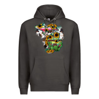 Smoke Cowhide Michigan map Premium Hoodie - RanaPortraitStore