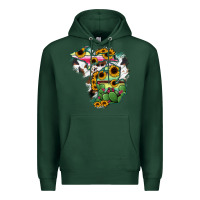 Sports Green Cowhide Michigan map Premium Hoodie - RanaPortraitStore