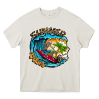 Cream Summer Vibes Heavy Core Tee - CowhideDigitalArt