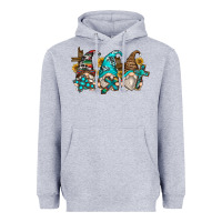 Heather Grey western cross gnomes Heavyweight Hoodie - Zillion Design Studio