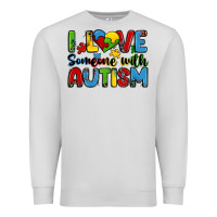 Dove Grey i love someone with autism Premium Sweatshirt - Zillion Design Studio