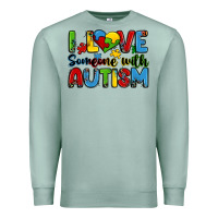 Seafoam i love someone with autism Premium Sweatshirt - Zillion Design Studio