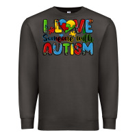 Smoke i love someone with autism Premium Sweatshirt - Zillion Design Studio