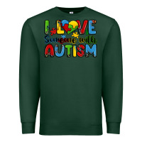 Sports Green i love someone with autism Premium Sweatshirt - Zillion Design Studio