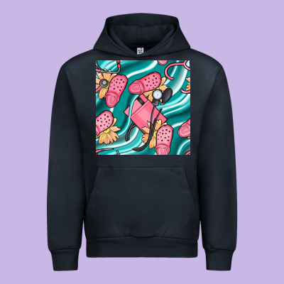 Nurse Slippers Seamless Pattern Urban Hoodie Designed By Bundleandbundleshop