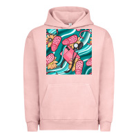 Pigment Salmon nurse slippers seamless pattern Urban Hoodie - BundleAndBundleShop