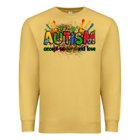 Antique Gold autism accept understand love Premium Sweatshirt - Zillion Design Studio