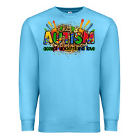 Ocean Blue autism accept understand love Premium Sweatshirt - Zillion Design Studio