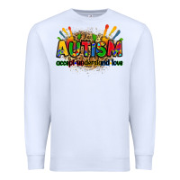 White autism accept understand love Premium Sweatshirt - Zillion Design Studio