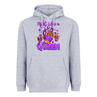Heather Grey fight like a queen lupus awareness afro girl sneak Heavyweight Hoodie - RanaPortraitStore