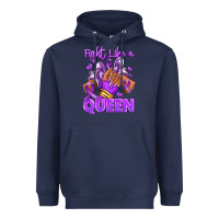 Navy fight like a queen lupus awareness afro girl sneak Heavyweight Hoodie - RanaPortraitStore