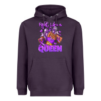 Plum fight like a queen lupus awareness afro girl sneak Heavyweight Hoodie - RanaPortraitStore