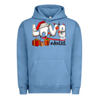 Pigment Pebble Blue Christmas love  dentist Urban Hoodie - AdoDesignShop