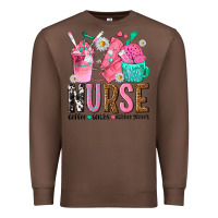 Chestnut nurse coffee scrubs rubber gloves Premium Sweatshirt - texasbilliewilder