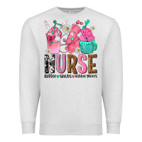Oatmeal Heather nurse coffee scrubs rubber gloves Premium Sweatshirt - texasbilliewilder