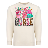 Sandshell nurse coffee scrubs rubber gloves Premium Sweatshirt - texasbilliewilder