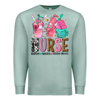 Seafoam nurse coffee scrubs rubber gloves Premium Sweatshirt - texasbilliewilder