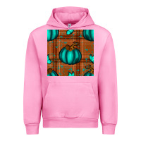 Fuchsia Pink turquoise pumpkin plaid seamless pattern Urban Hoodie - BundleAndBundleShop