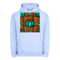 Pigment Grape Ice turquoise pumpkin plaid seamless pattern Urban Hoodie - BundleAndBundleShop