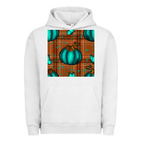 Pigment Lunar Rock turquoise pumpkin plaid seamless pattern Urban Hoodie - BundleAndBundleShop