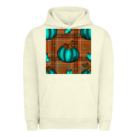 Pigment Pistachio turquoise pumpkin plaid seamless pattern Urban Hoodie - BundleAndBundleShop