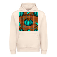 Sandshell turquoise pumpkin plaid seamless pattern Urban Hoodie - BundleAndBundleShop
