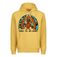 Antique Gold gobble till you wobble rainbow Premium Hoodie - JahusDesignShop