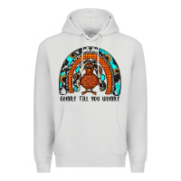 Dove Grey gobble till you wobble rainbow Premium Hoodie - JahusDesignShop