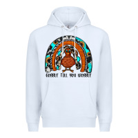 White gobble till you wobble rainbow Premium Hoodie - JahusDesignShop