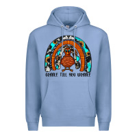 Colony Blue gobble till you wobble rainbow Premium Hoodie - JahusDesignShop