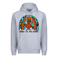 Heather Grey gobble till you wobble rainbow Premium Hoodie - JahusDesignShop