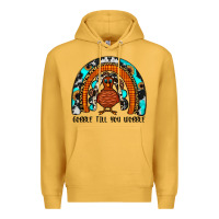 Mustard gobble till you wobble rainbow Premium Hoodie - JahusDesignShop