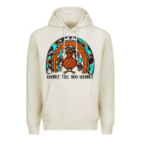 Oatmeal Heather gobble till you wobble rainbow Premium Hoodie - JahusDesignShop