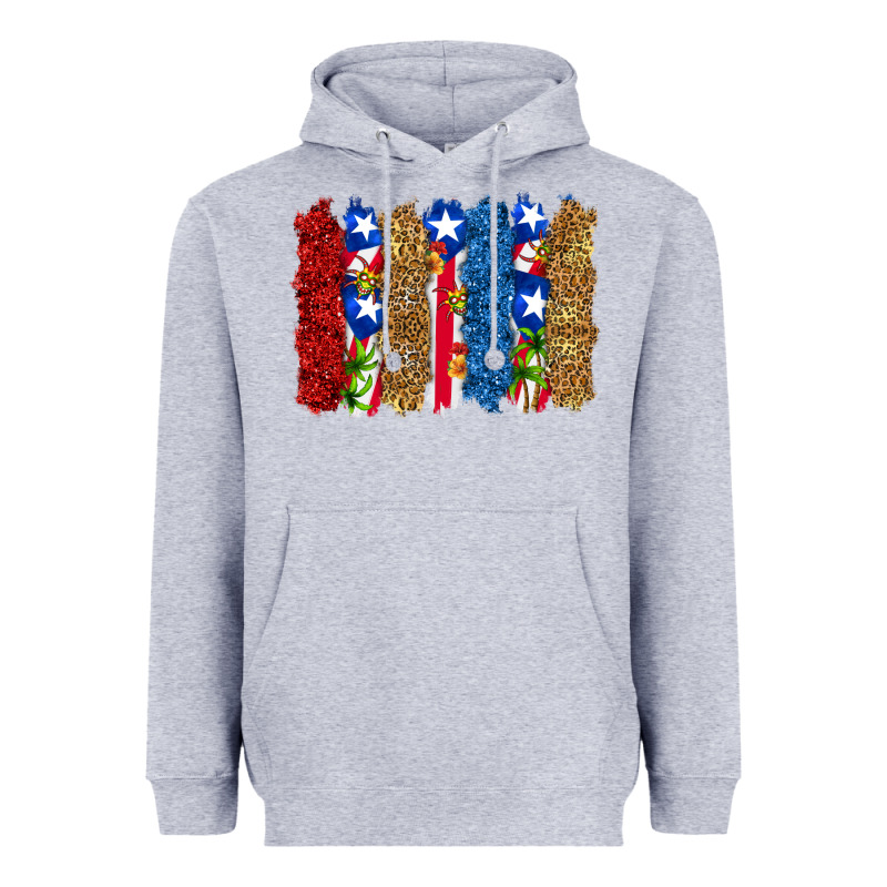 Puerto Rico Republic Brushstrokes Heavyweight Hoodie by RanaPortraitStore | Teevron