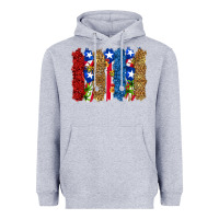 Heather Grey puerto rico republic brushstrokes Heavyweight Hoodie - RanaPortraitStore