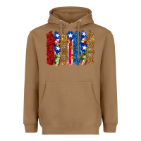 Toasted Coconut puerto rico republic brushstrokes Heavyweight Hoodie - RanaPortraitStore