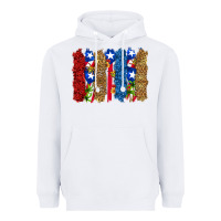 White puerto rico republic brushstrokes Heavyweight Hoodie - RanaPortraitStore