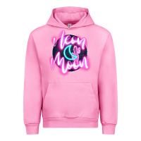 Fuchsia Pink neon moon Urban Hoodie - JahusDesignShop