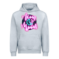 Heather Grey neon moon Urban Hoodie - JahusDesignShop