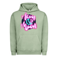 Pigment Oil Green neon moon Urban Hoodie - JahusDesignShop