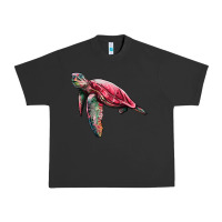 Pigment Black sea turtle pink glitter Urban Heavy Tee - Artiststas