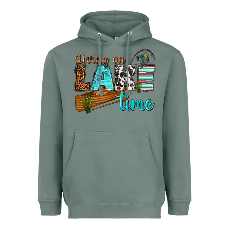 Living On Lake Time Heavyweight Hoodie by texasbilliewilder | Teevron