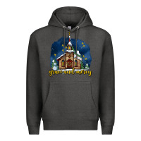 Charcoal Heather Christmas church and snow grace and mercy Premium Hoodie - AdoDesignShop