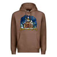 Chestnut Christmas church and snow grace and mercy Premium Hoodie - AdoDesignShop